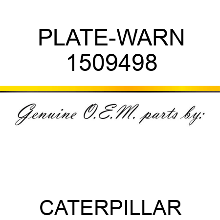 PLATE-WARN 1509498