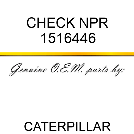 CHECK NPR 1516446