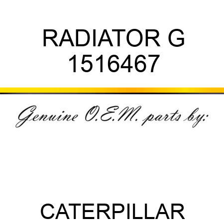 RADIATOR G 1516467