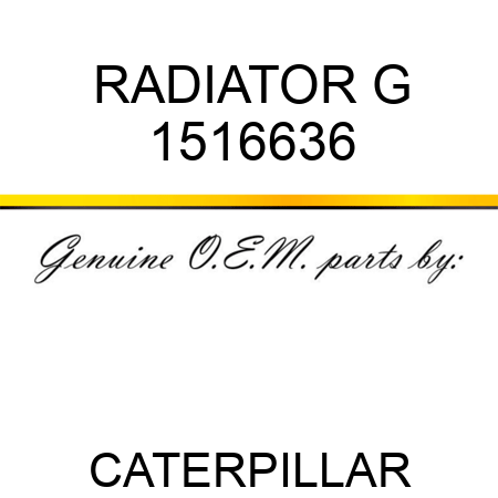 RADIATOR G 1516636