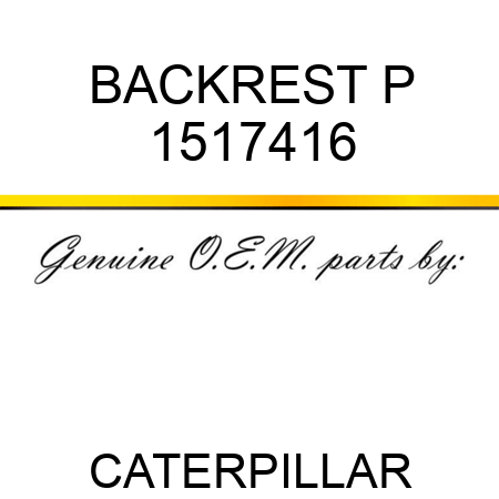 BACKREST P 1517416