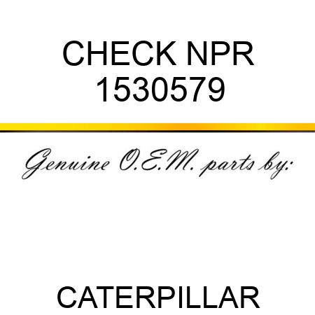 CHECK NPR 1530579