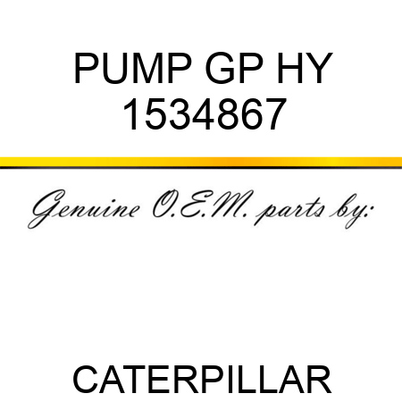 PUMP GP HY 1534867