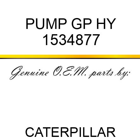 PUMP GP HY 1534877
