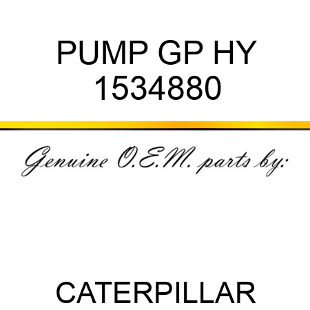 PUMP GP HY 1534880