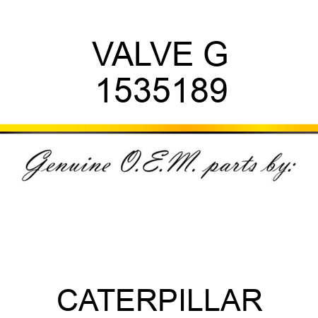 VALVE G 1535189