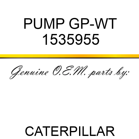 PUMP GP-WT 1535955
