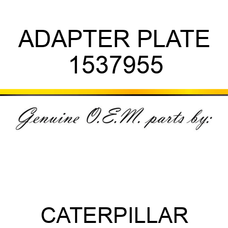 ADAPTER PLATE 1537955