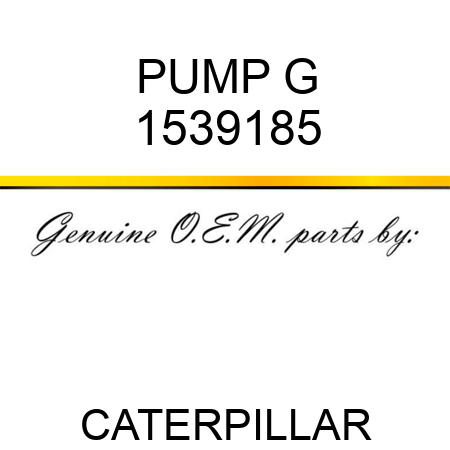 PUMP G 1539185