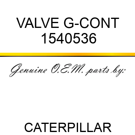 VALVE G-CONT 1540536