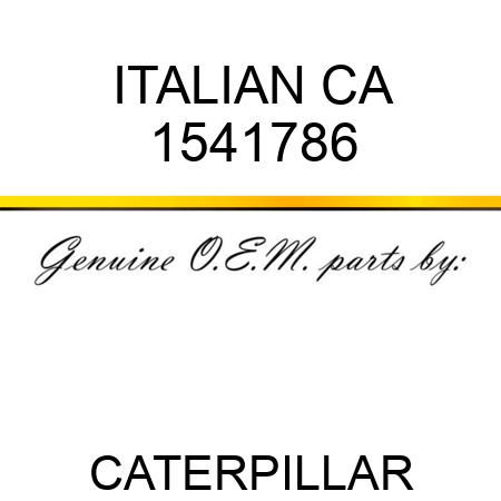 ITALIAN CA 1541786