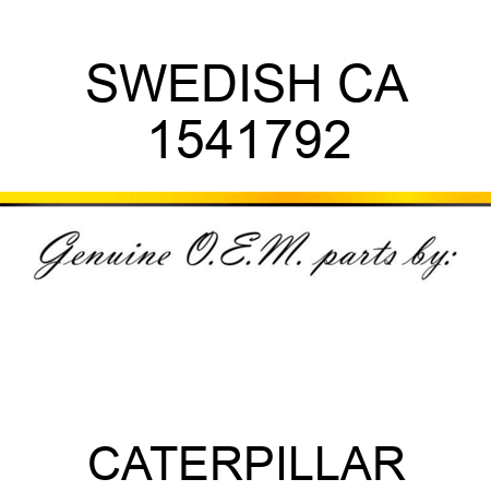 SWEDISH CA 1541792