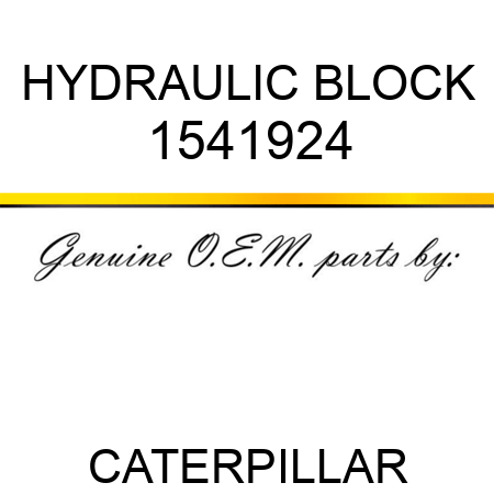 HYDRAULIC BLOCK 1541924