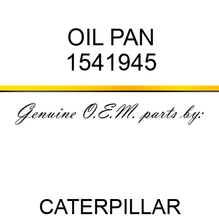 OIL PAN 1541945