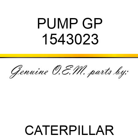 PUMP GP 1543023