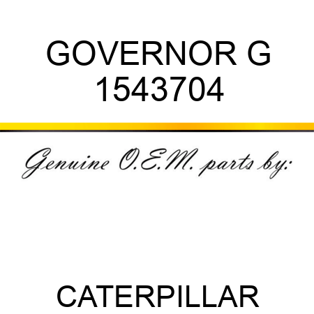 GOVERNOR G 1543704