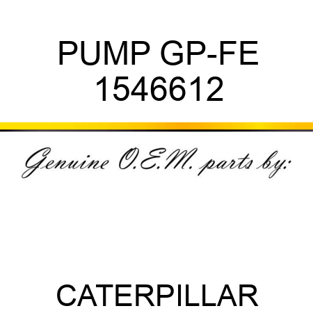 PUMP GP-FE 1546612
