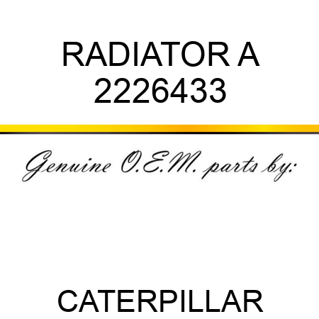 RADIATOR A 2226433