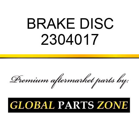 BRAKE DISC 2304017