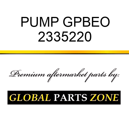 PUMP GPBEO 2335220