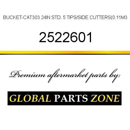BUCKET-CAT303 24IN STD. 5 TIPS/SIDE CUTTERS(0.11M3 2522601