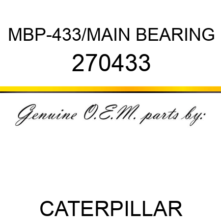 MBP-433/MAIN BEARING 270433