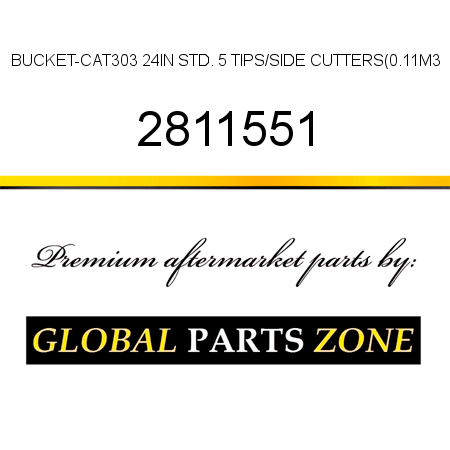BUCKET-CAT303 24IN STD. 5 TIPS/SIDE CUTTERS(0.11M3 2811551