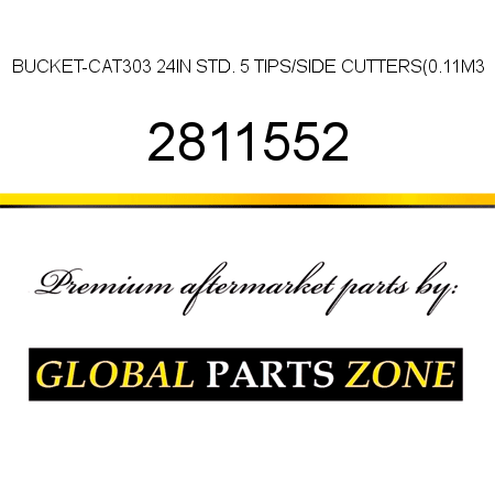 BUCKET-CAT303 24IN STD. 5 TIPS/SIDE CUTTERS(0.11M3 2811552