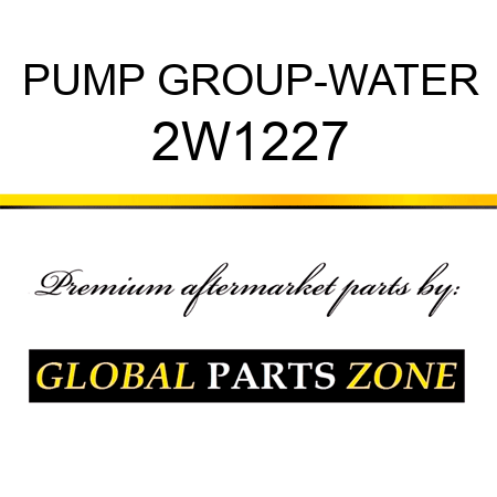 PUMP GROUP-WATER 2W1227