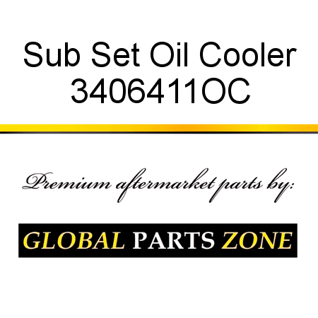 Sub Set, Oil Cooler 3406411OC
