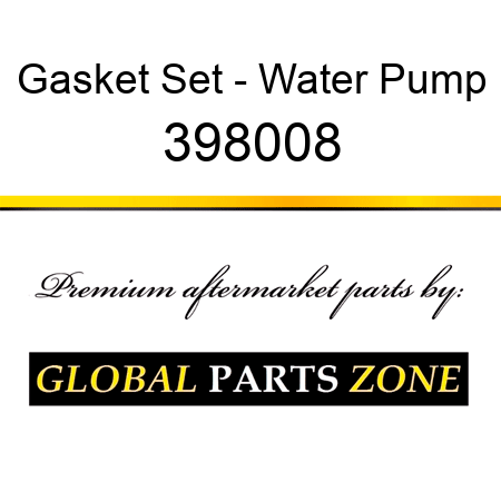 Gasket Set - Water Pump 398008
