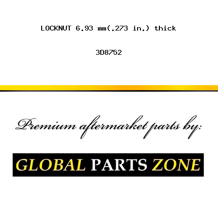 LOCKNUT 6.93 mm(.273 in.) thick 3D8752