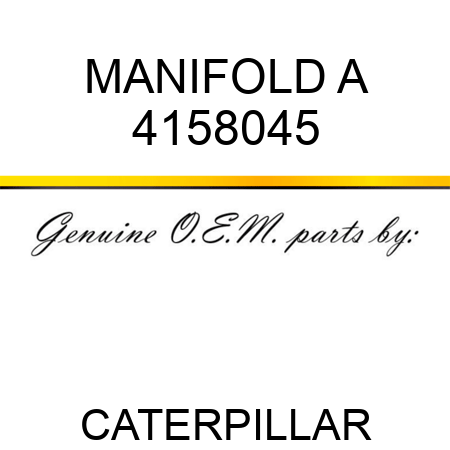MANIFOLD A 4158045