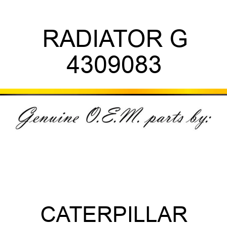 RADIATOR G 4309083