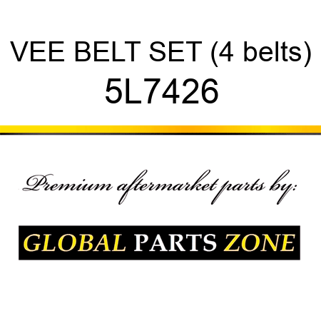 VEE BELT SET (4 belts) 5L7426