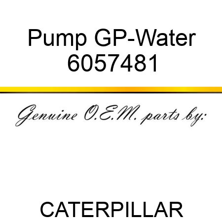 Pump GP-Water 6057481