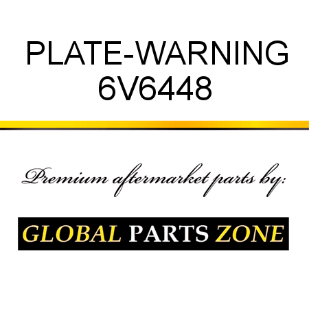 PLATE-WARNING 6V6448