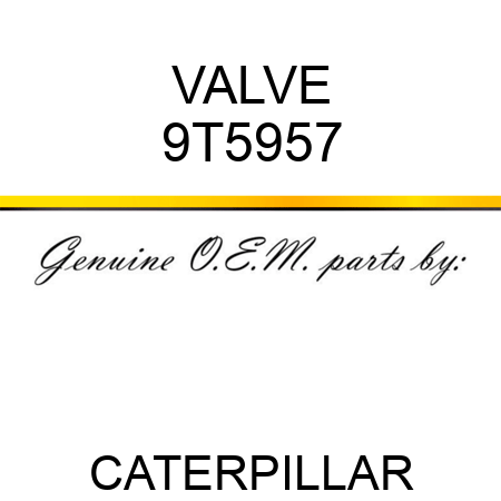 VALVE 9T5957