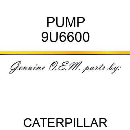 PUMP 9U6600