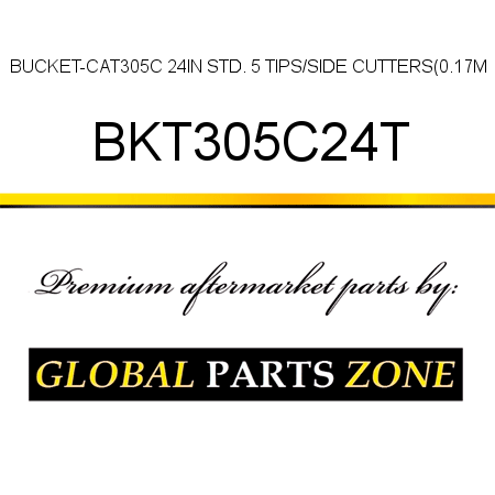 BUCKET-CAT305C 24IN STD. 5 TIPS/SIDE CUTTERS(0.17M BKT305C24T