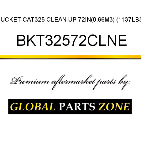 BUCKET-CAT325 CLEAN-UP 72IN(0.66M3) (1137LBS) BKT32572CLNE