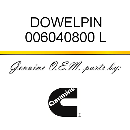 DOWEL,PIN 006040800 L
