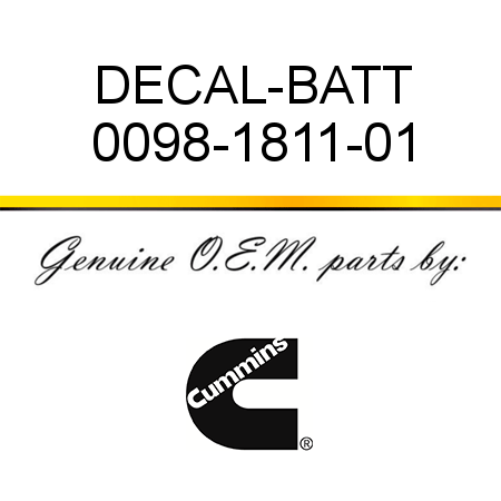 DECAL-BATT 0098-1811-01