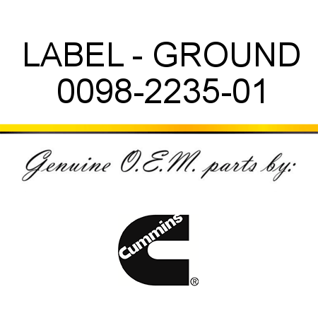 LABEL - GROUND 0098-2235-01