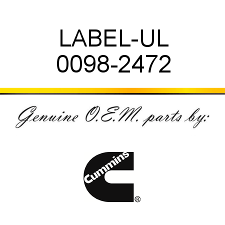 LABEL-UL 0098-2472
