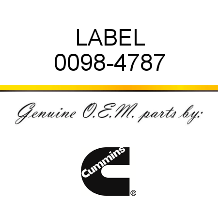 LABEL 0098-4787