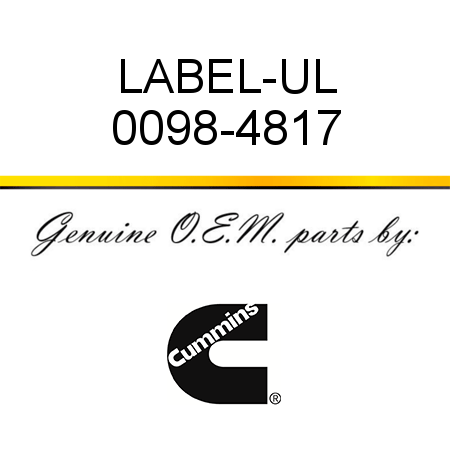 LABEL-UL 0098-4817