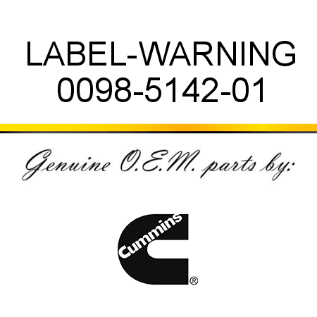 LABEL-WARNING 0098-5142-01