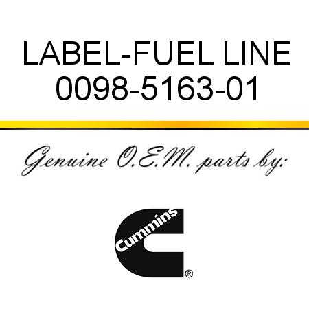 LABEL-FUEL LINE 0098-5163-01