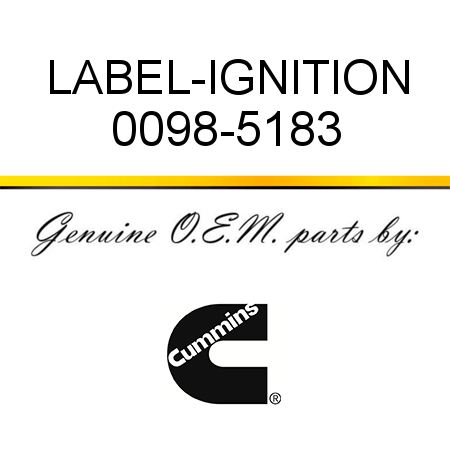 LABEL-IGNITION 0098-5183